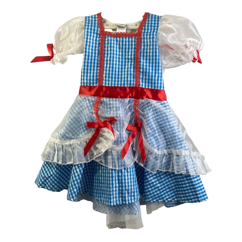 Princess Paradise Wizard of Oz Dorothy glitter Dress Costume Girls Small 6